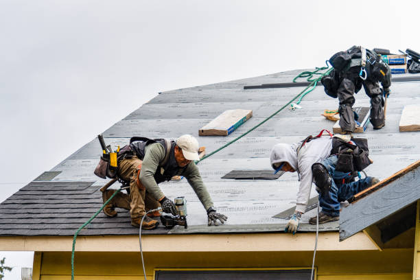 Professional Gutter Installation technician working in Redfield, IA